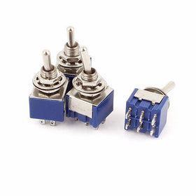 Uxcell a15062200ux0651 2 Position 6Pins DPDT ON-OFF Micro Mini Toggle Switch, AC 6 Amp, 125V, 4 Piece