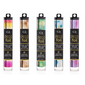Deco Foil - Watercolor Transfer Sheets - Amber, Emerald, Amethyst, Lapis & Summer Rainbow - Bundle of 5 iCraft Speciality Foil Packages