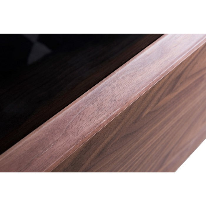 Wooden TV Stand with 3 Pull Out Drawers and 3 Open Shelves, Brown