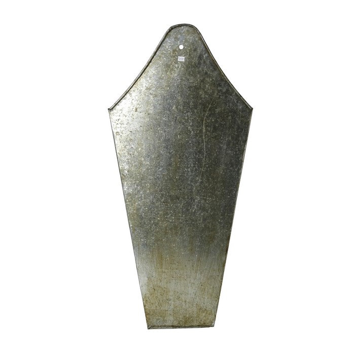 Traditional Style Semi Conical Shaped Iron Wall Bucket, Gray