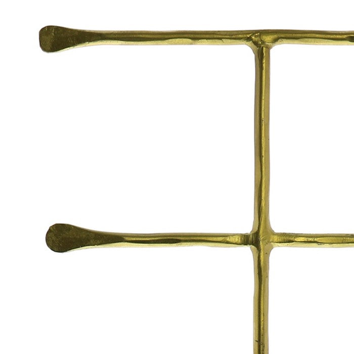 Double T Shaped Iron Jewellery Stand with Flat Base, Gold