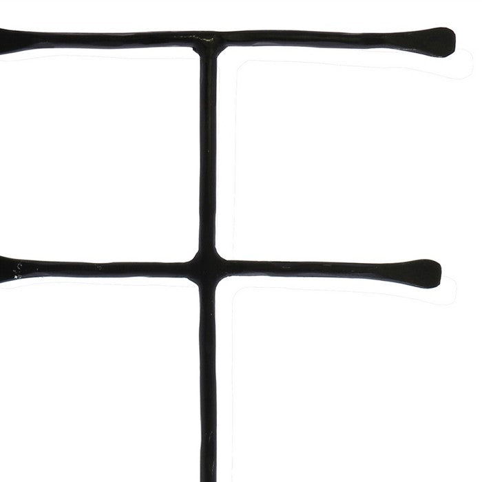 Double T Shaped Iron Jewellery Stand with Flat Base, Black