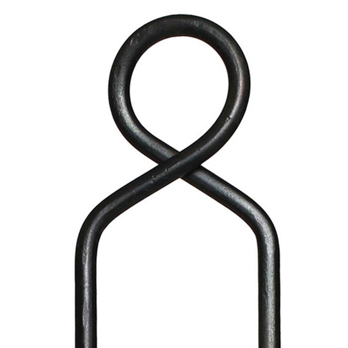 Modern Styled Metal Lamp with Top Loop and Bubble Glass Hurricane, Black