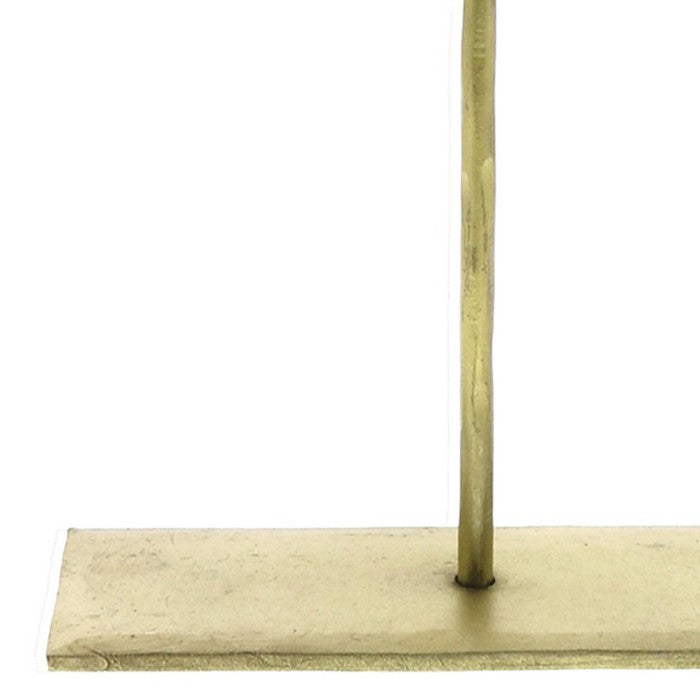 Forged 14 inch T Shape Iron Jewellery Stand with Flat Base, Gold