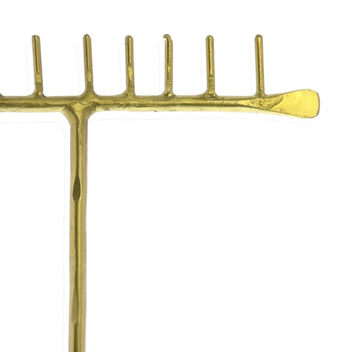 Forged 14 inch T Shape Iron Jewellery Stand with Flat Base, Gold
