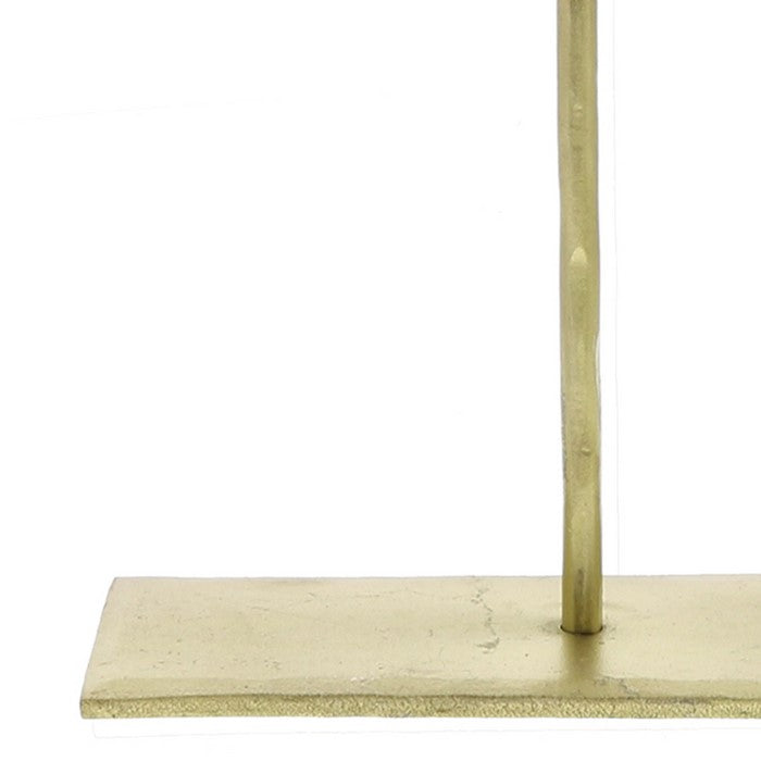 Forged T Shape 12 inch Iron Jewellery Stand with Flat Base, Gold