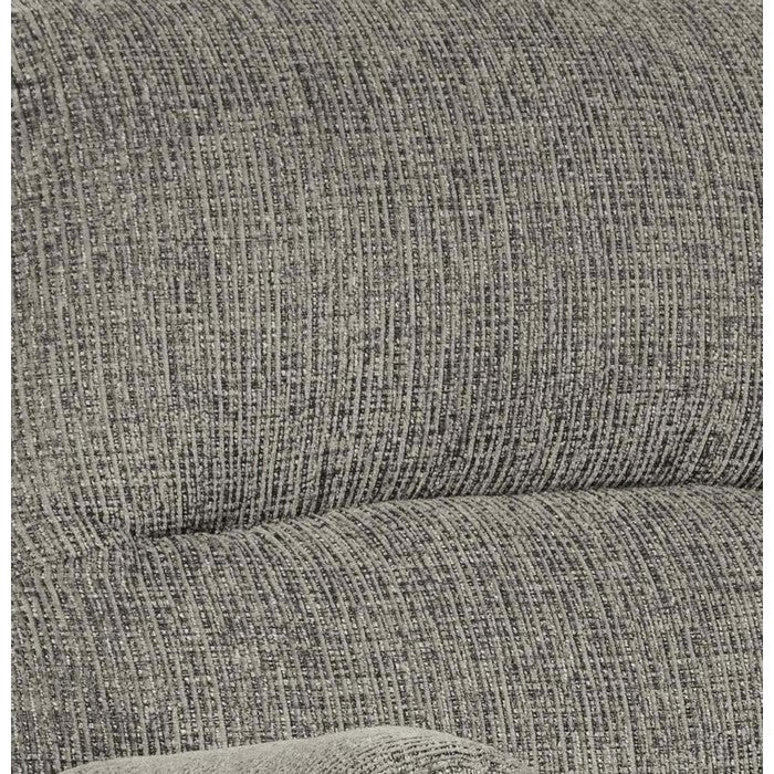 Contemporary Rocker Recliner with Split Back and Lever Handle, Light Gray