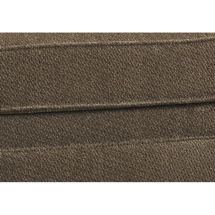 Fabric Upholstered Oversized Ottoman with Tapered Block Legs, Brown