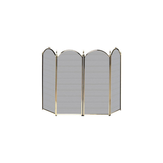 Uniflame, S41010PB, 4 Fold Polished Brass Screen