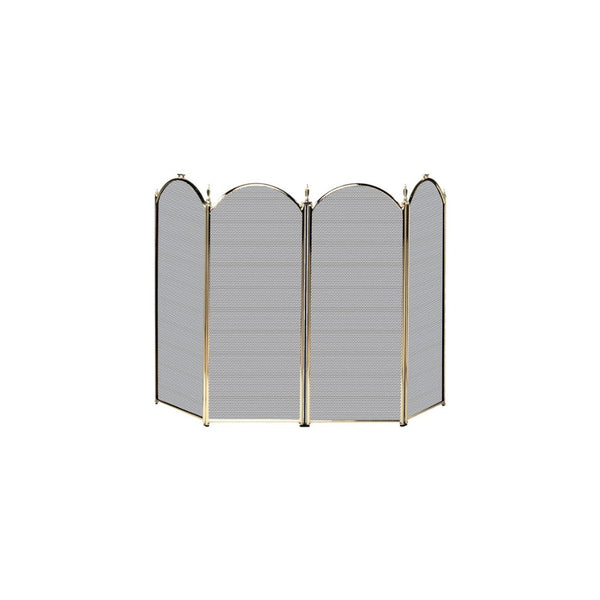 Uniflame, S41010PB, 4 Fold Polished Brass Screen