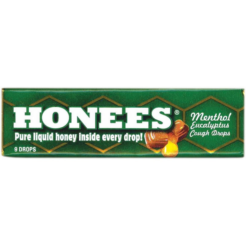 Ambrosoli Honees Menthol Eucalyptus Cough Drops, 9-Drop Bars (Pack of 24)