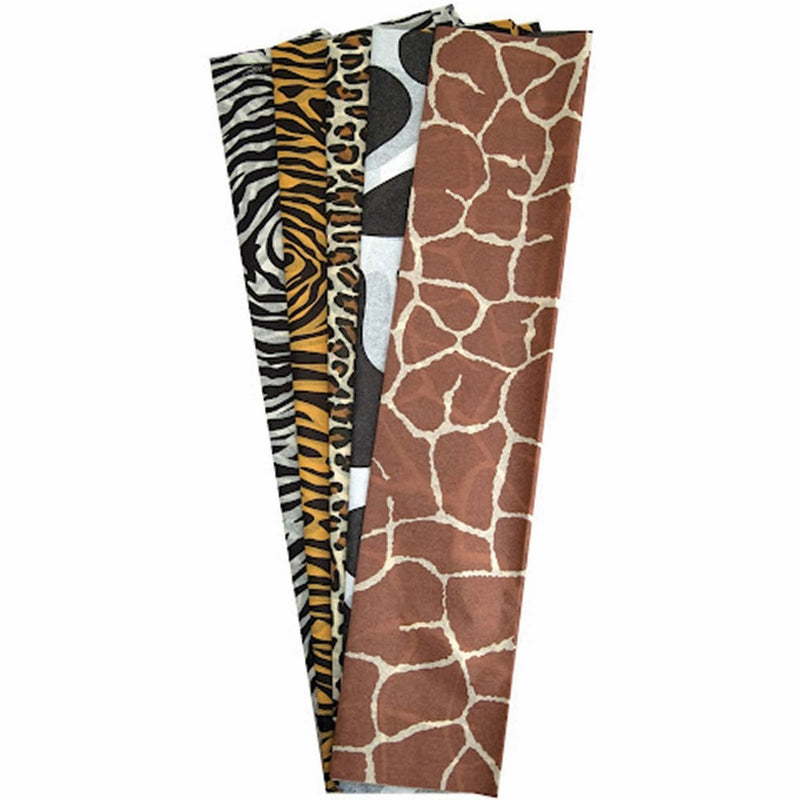 Hygloss Tissue Paper, 20-Inch by 30-Inch, 4 Each of 5 Animal Designs, 20-Pack