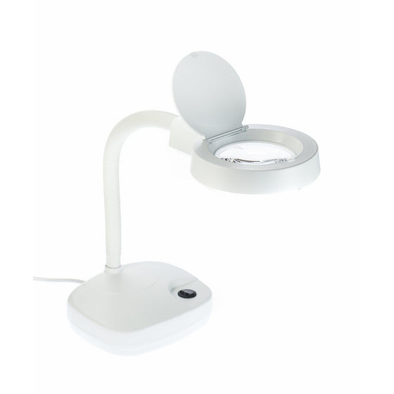 SE MC353W Table Magnifier 3.5x Lamp with Fluorescent Light, White