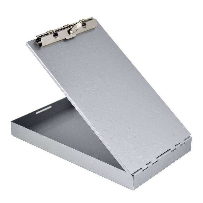 Saunders 213 Aluminum Redi Rite Storage Clipboard – Form Holder with 1 Inch Storage Compartment, Self Locking Latch. Office Supplies(Memo size)