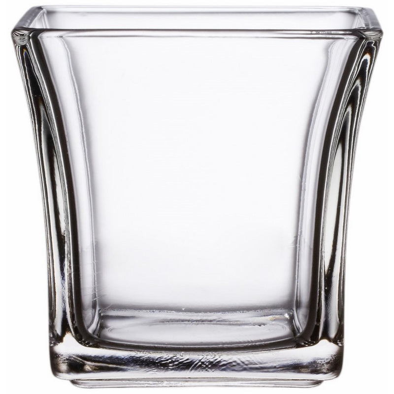 Anchor Hocking 4-Inch Flared Square Votive Candle Holder, Pack of 6