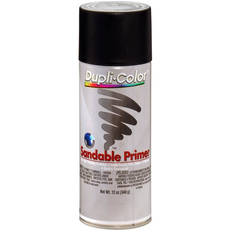 Dupli-Color EDAP16987 Black Hot Rod General Purpose Sandable Primer - 12 oz.