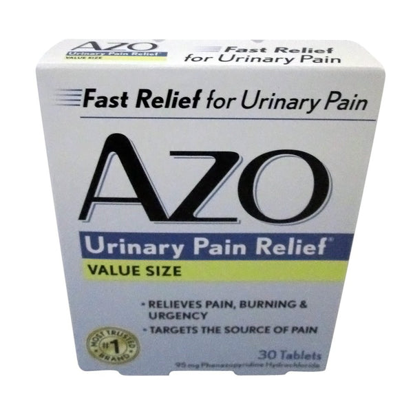 AZO Urinary Pain Relief Value Size | with Phenazopyridine Hydrochloride | Fast Relief | Relieves UTI Pain, Burning & Urgency | Targets the Source of Pain | #1 Most Trusted Brand | 30 Tablets