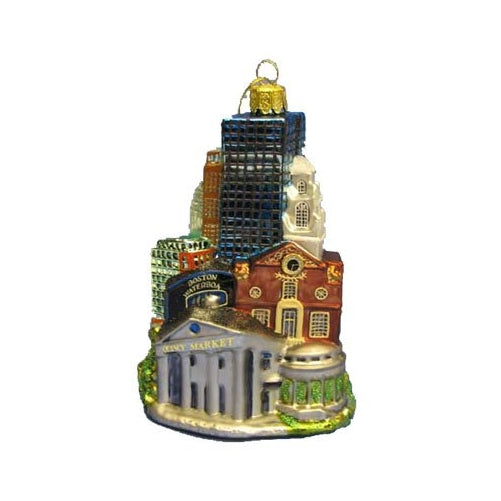 Kurt Adler 5-Inch Glass Boston Cityscape Ornament