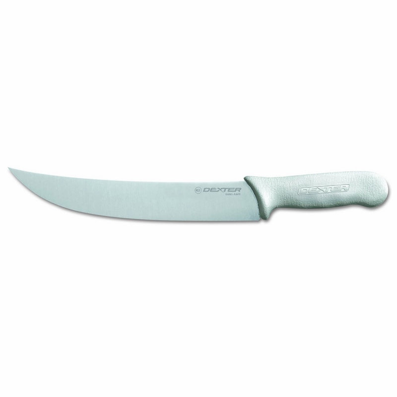 Sani-Safe S132-12 12" White Cimeter Steak Knife with Polypropylene Handle