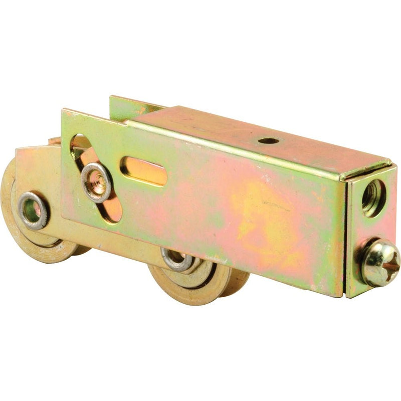 Prime-Line Products D 1735 Roller Assembly, 1-1/4 in. Tandem Wheels, Concave Edge, Steel Ball Bearings, Adjustable