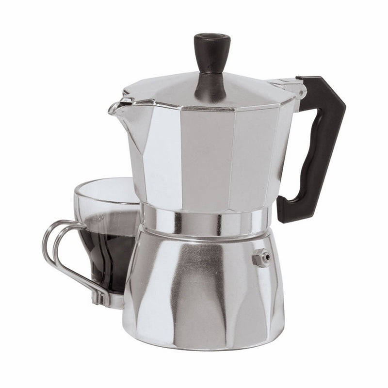 Oggi 6570.0 3 Cup Cast Aluminum Stovetop Espresso Maker, Silver