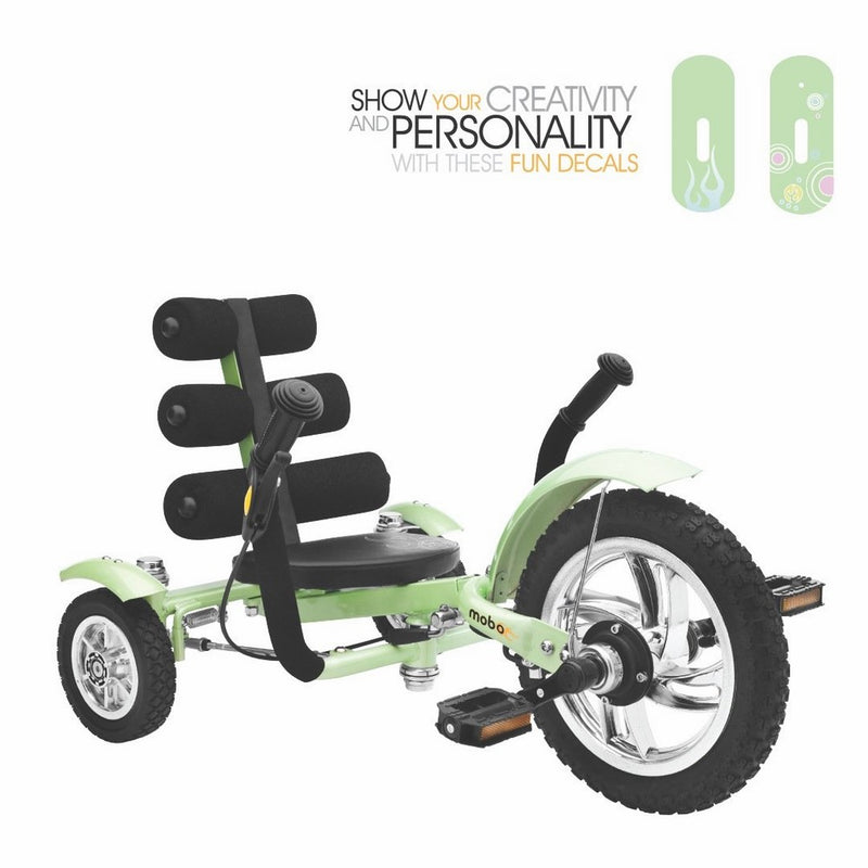 Mobo Cruiser Mini Luxury Three Wheeled Cruiser, Green, 12-Inch