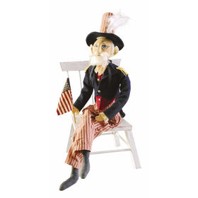 Gallerie II 66317 Gathered Traditions Uncle Sam Figure Blue