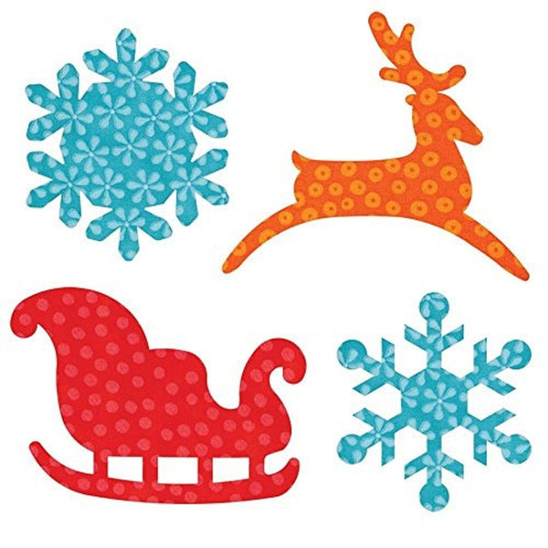 AccuQuilt Go Fabric Cutting Dies It Fits, Sleigh and Snowflakes