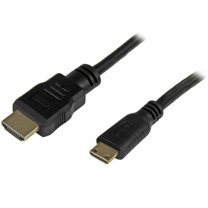 StarTech.com HDMIACMM1 1-Feet High Speed HDMI Cable with Ethernet - HDMI to HDMI Mini- M/M