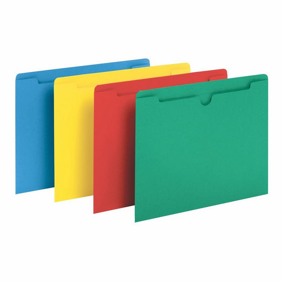 Globe-Weis/Pendaflex Colored File Jackets, Reinforced Tab, Flat, Letter Size, Assorted Colors, 100 Jackets Per Box (B3010DTAST)