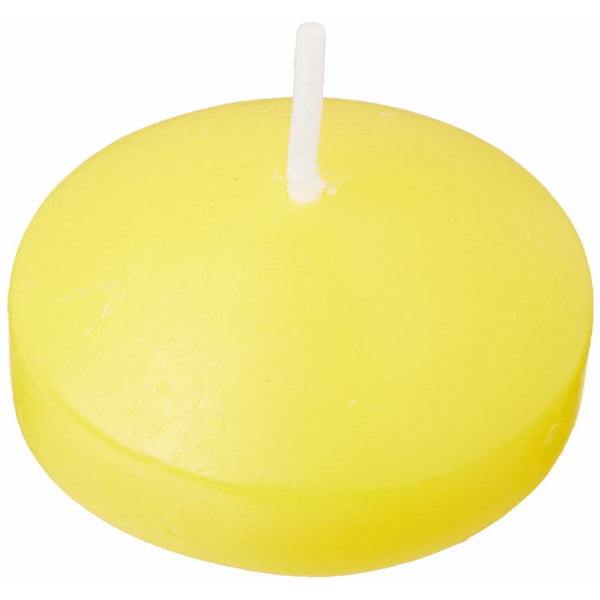 Zest Candle 24-Piece Floating Candles, 1.75-Inch, Yellow