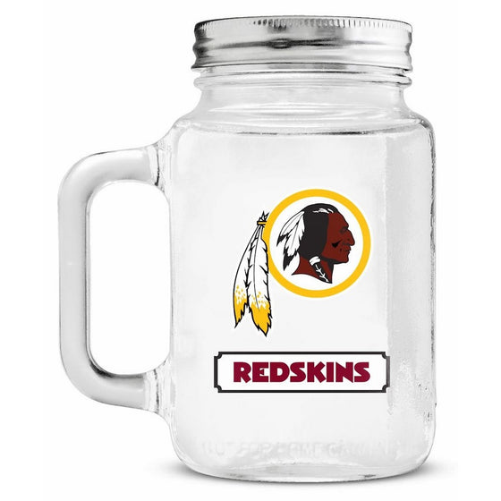 Duck House NFL Washington Redskins 20oz Glass Mason Jar