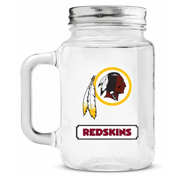 Duck House NFL Washington Redskins 20oz Glass Mason Jar