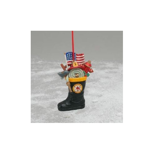 1 X FIREMAN BOOT ORNAMENT - Christmas Ornament