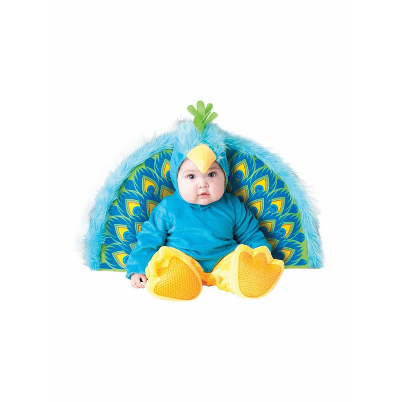 InCharacter Costumes Baby's Precious Peacock Costume, Blue/Yellow, Small