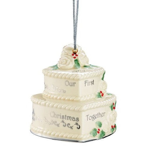 Lenox 2013 "Our 1St Christmas Together" Cake Hanging Ornament