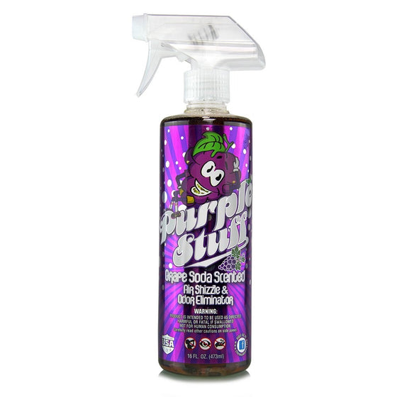 Chemical Guys AIR_222_16 Purple Stuff Grape Soda Scent Premium Air Freshener and Odor Eliminator (16 oz)