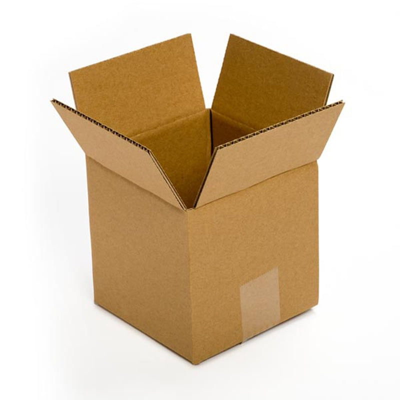 Pratt PRA0006 Recycled Corrugated Cardboard Single Wall Standard Cube Box with C Flute, 5" Length x 5" Width x 5" Height, (Pack of 25)
