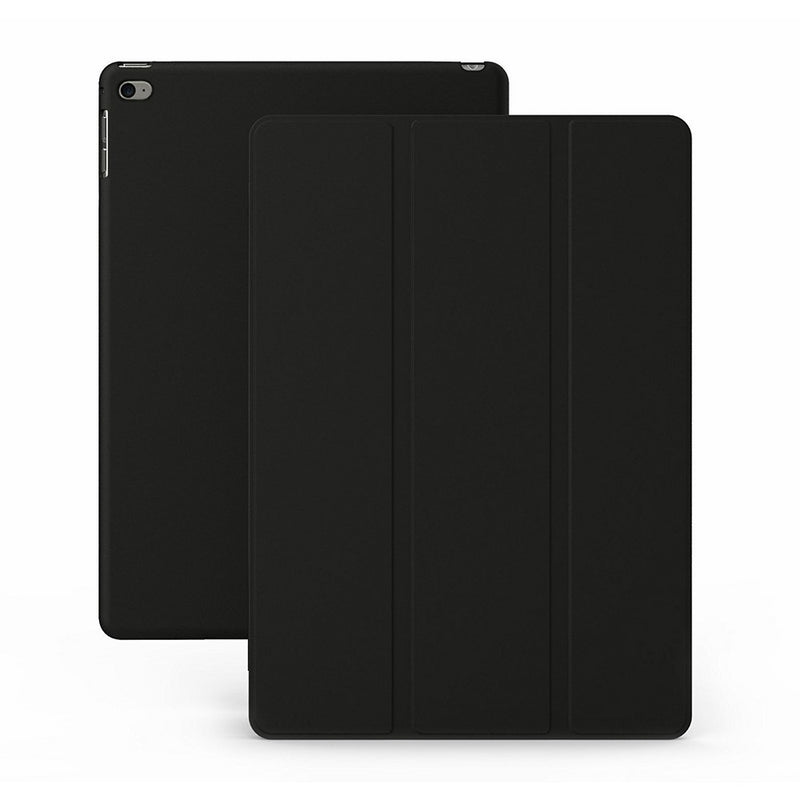 KHOMO iPad Air 2 Case (iPad 6) - DUAL Super Slim Black Cover with Rubberized back and Smart Feature (Built-in magnet for sleep/wake feature) For Apple iPad Air 2 Tablet