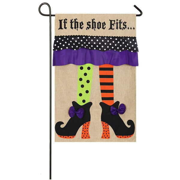 Evergreen Flag 14B3442BL Witch Feet Garden Flag