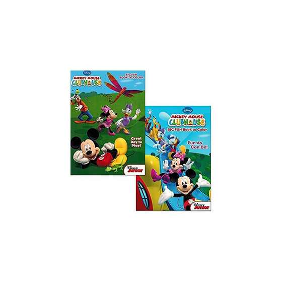 Mickey Mouse Clubhouse Coloring Book Set (2 Books - Mickey Mouse and Minnie Mouse)