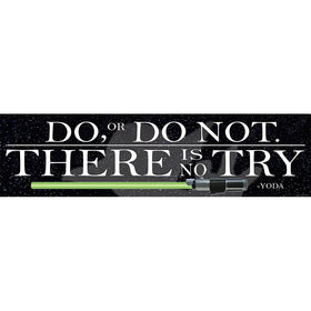 Eureka Star Wars Classroom Banner, Do Or Do Not There Is No Try, 12 x 45