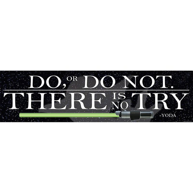 Eureka Star Wars Classroom Banner, Do Or Do Not There Is No Try, 12 x 45