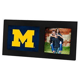 KH Sports Fan 16" x 8" Michigan Wolverines Colored Logo Black Single Collage Photo Frame
