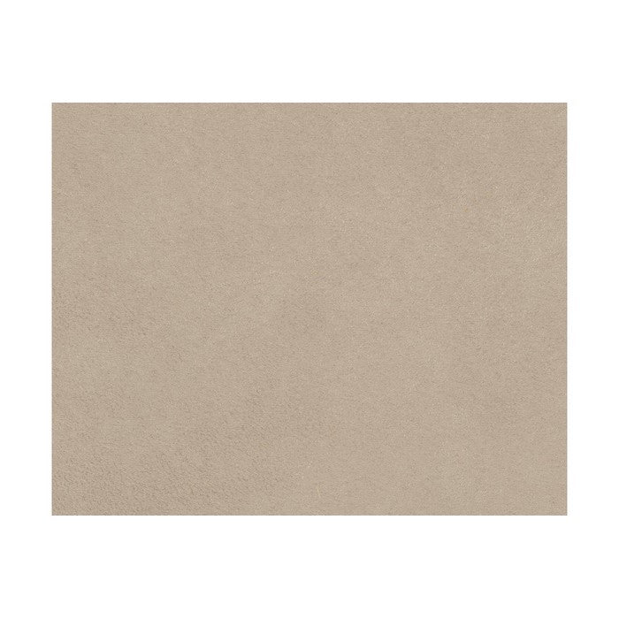 Fabric Upholstered Square Ottoman with Tapered Block Legs, Beige