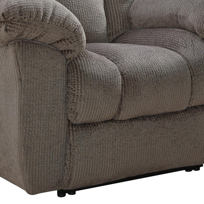 Fabric Upholstered Zero Wall Recliner with Lever Mechanism, Gray