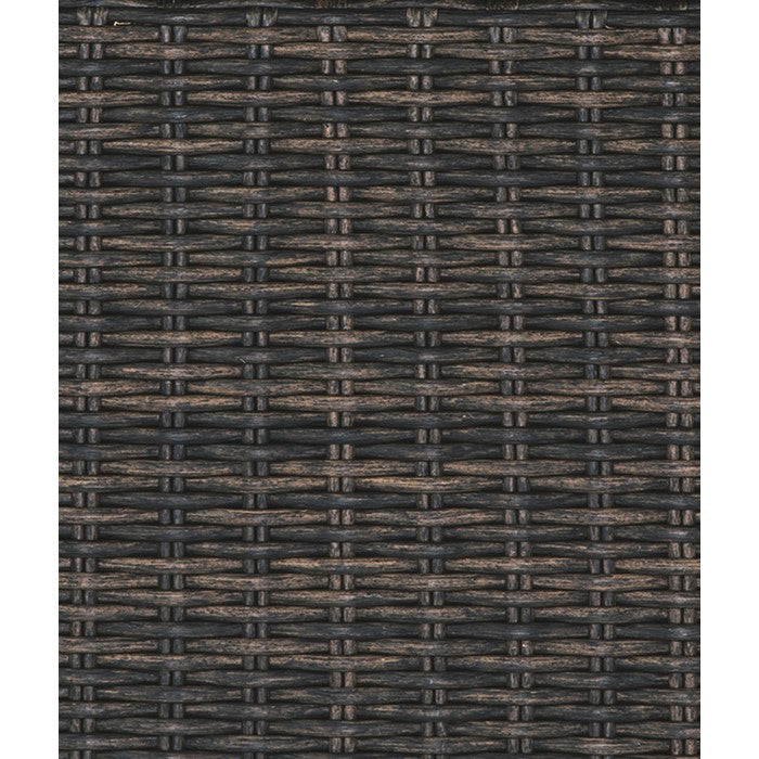 Handwoven Wicker End Table with Open Shelf, Brown and Black