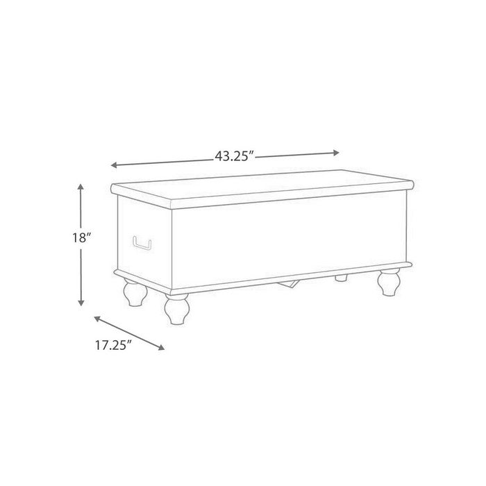 Medallion Pattern Wooden Storage Bench with Hinged Opening, White
