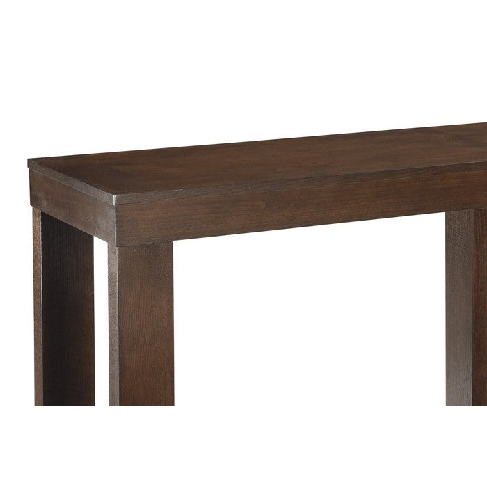 Rectangular Wooden Sofa Table with Sled Base, Espresso Brown