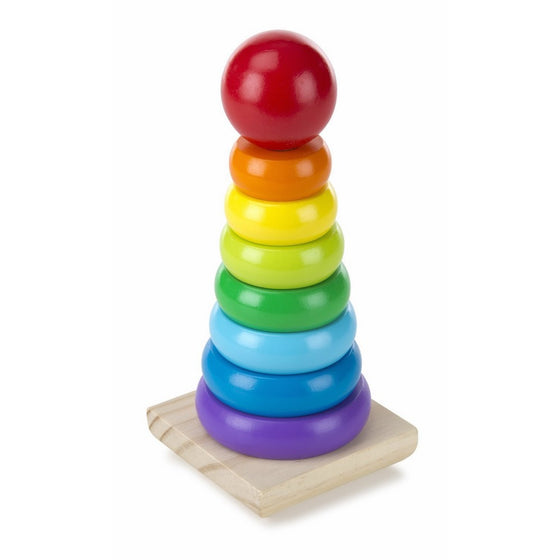 Melissa & Doug Rainbow Stacker Wooden Ring Educational Toy